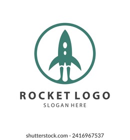 Creative and modern rocket logo starship launch template  vector design