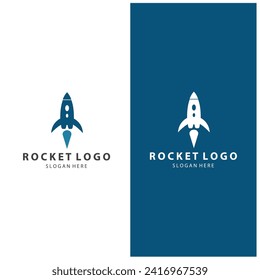 Creative and modern rocket logo starship launch template  vector design