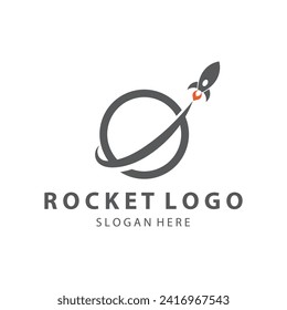 Creative and modern rocket logo starship launch template  vector design