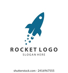 Creative and modern rocket logo starship launch template  vector design