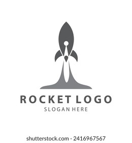 Creative and modern rocket logo starship launch template  vector design