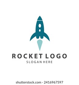 Creative and modern rocket logo starship launch template  vector design