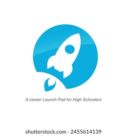 Creative and modern rocket logo starship launch template vector design