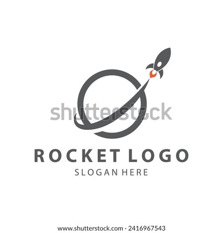 Creative and modern rocket logo starship launch template  vector design