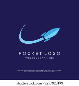 Creative and modern rocket logo,starship launch template.