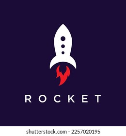 Creative and modern rocket logo,starship launch template.