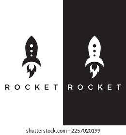 Creative and modern rocket logo,starship launch template.