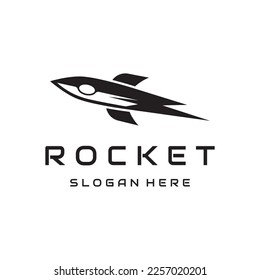 Creative and modern rocket logo,starship launch template.