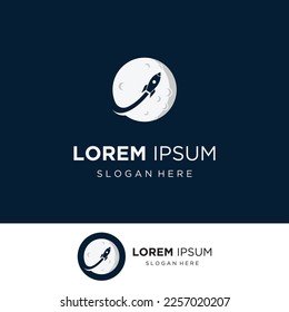 Creative and modern rocket logo,starship launch template.