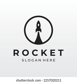 Creative and modern rocket logo,starship launch template.