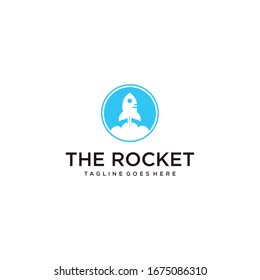 Creative modern rocket space logo icon vector template
