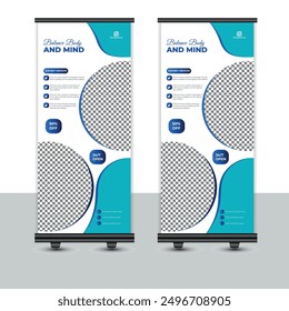 DISEÑO CREATIVO Y MODERNO DEL ANUNCIO DEL ROLL UP