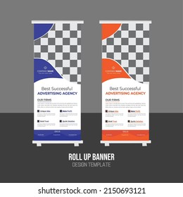 Creative Modern Roll Up Banner Layout or Roll Up Banner and Pull Up Banner Template