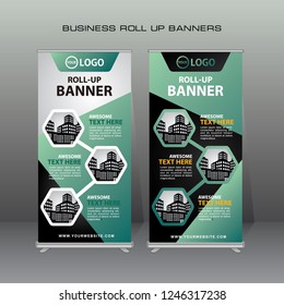 Creative Modern Roll Up Banner. Vector Banner template design,for advertising