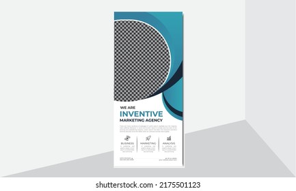 Creative modern roll up banner vector design template 