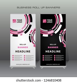 Creative Modern Roll Up Banner.Vector template design,for advertising