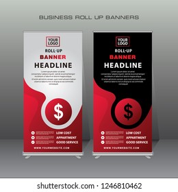 Creative Modern Roll Up Banner.Vector template design,for advertising