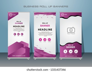 Creative Modern Roll Up Banner.Vector template design,for advertising