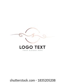 Modelo de logotipo de tipo de letra S, logotipo vectorial para identidad empresarial y de empresa 