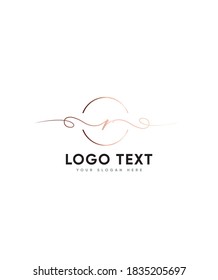 Kreative moderne Romantik und fließende Buchstaben Typ R Logo-Vorlage, Vektorlogo für Geschäfts- und Firmenidentität 