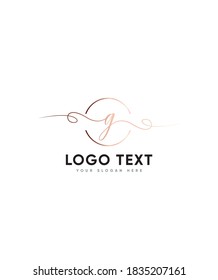 Creative modern romantic and flowing letter type G logo template, vector logo for business and company identity 