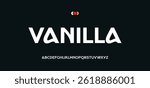 Creative modern rounded alphabet font. Digital abstract futuristic, logo, music, sport, minimal technology typography. Simple numeric vector illustration	
