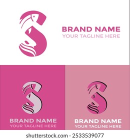 Creative Modern S Letter Fish Logo with colorful Icon Vector