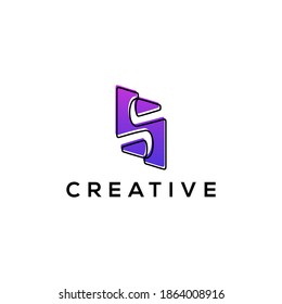 Creative modern S logo. for general business. white background. vector based icon template. eps10 format