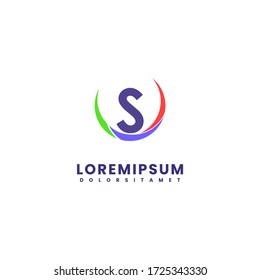 diseño sencillo de la carta del logotipo de S moderna creativa