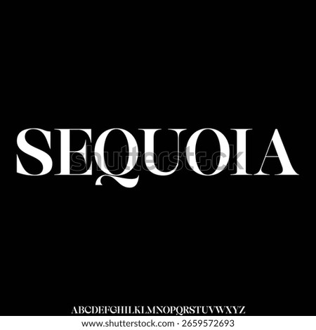 Creative modern sans serif line art style alphabet display font vector
