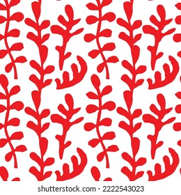 Creative modern Seamless pattern abstract floral leaves or background. Minimalistic design. Contemporary template for web. Vector illustration