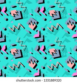 Creative modern seamless pattern in memphis style. Colorful abstract background for wallpapers, design.