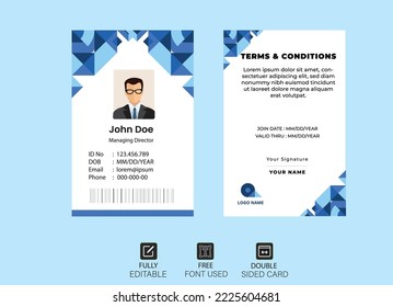 Creative Modern Shape Office Identity Card Template Design