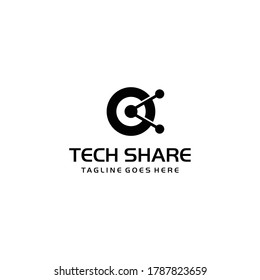 Creative modern share symbol logo design template 