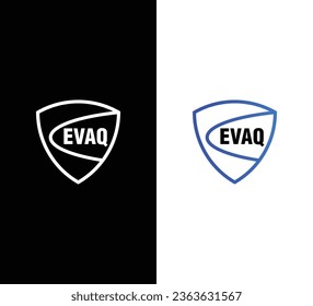 Creative Modern Shield Logo. Black Logo on White Background. Usable for Business Logos. Flat Vector Logo Design Template Element