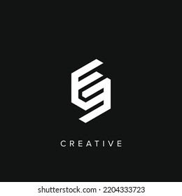 Creative modern and simple letter E, EE initials logo design.