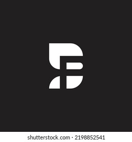 Creative Modern Simple Letter SP PS Logo Design, Editable in Vector Format in Black and White Color.