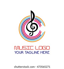 Creative modern simple music logo