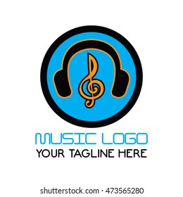 Creative modern simple music logo