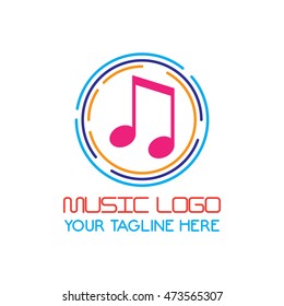 Creative modern simple music logo
