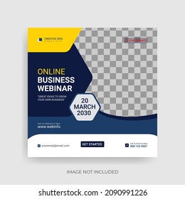 creative modern simple online business webinar. .