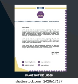 Creative Modern Simple Professional Free A4 Size Custom Letterhead Design