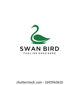 Plantilla de diseño de logotipo Swan clean moderna y creativa