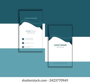 kreative, moderne und einfache vertikale Visitenkartendesign-Vorlage.