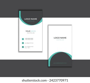 plantilla de diseño de tarjetas de visita vertical creativa, moderna y sencilla.