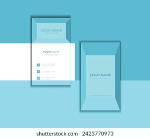 creative modern and simple vertical business card design template.