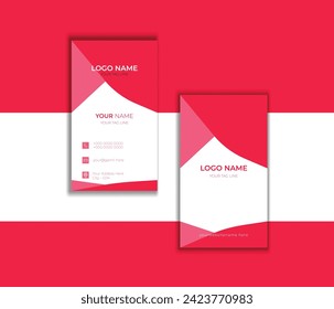 creative modern and simple vertical business card design template.