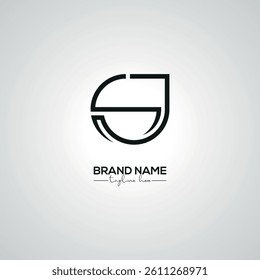 Creative Modern SJ JS Lettermark Logo Design for Corporate Branding.