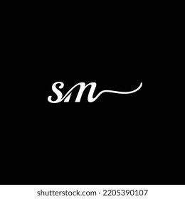 Creative Modern SM, S and M Initials Monogram Letter Text Alphabet Logo Design SM Creative Typography 