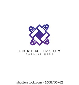 creative and modern social and community logo design template